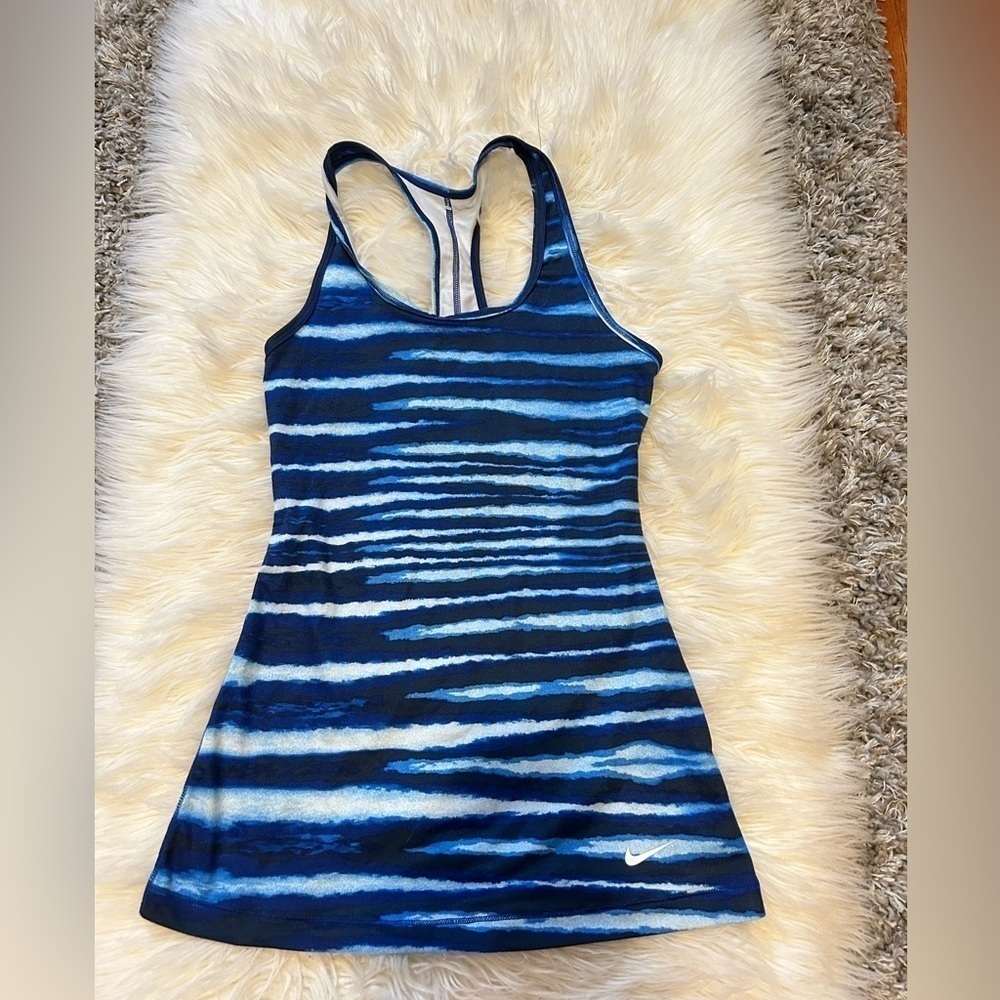 Blue Tie-Dye Racerback Top